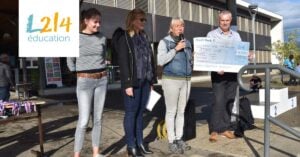 Remise d'un chèque géant à l'association Le Tetras Libre